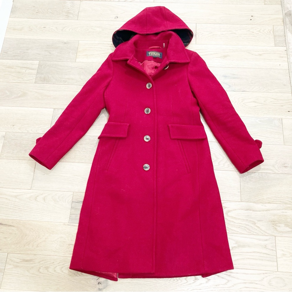 Pendleton Women's Red Hooded wool winter Coat